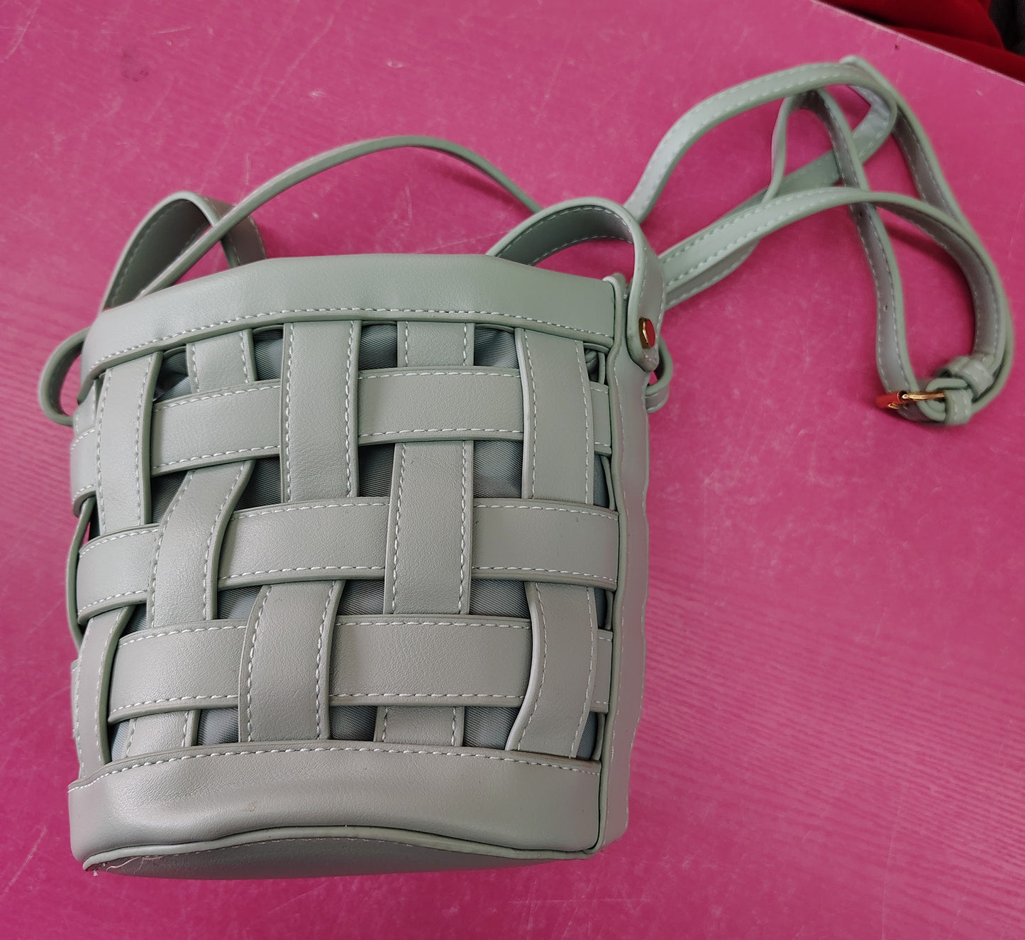 Light blue bucket bag with crossbody strap new