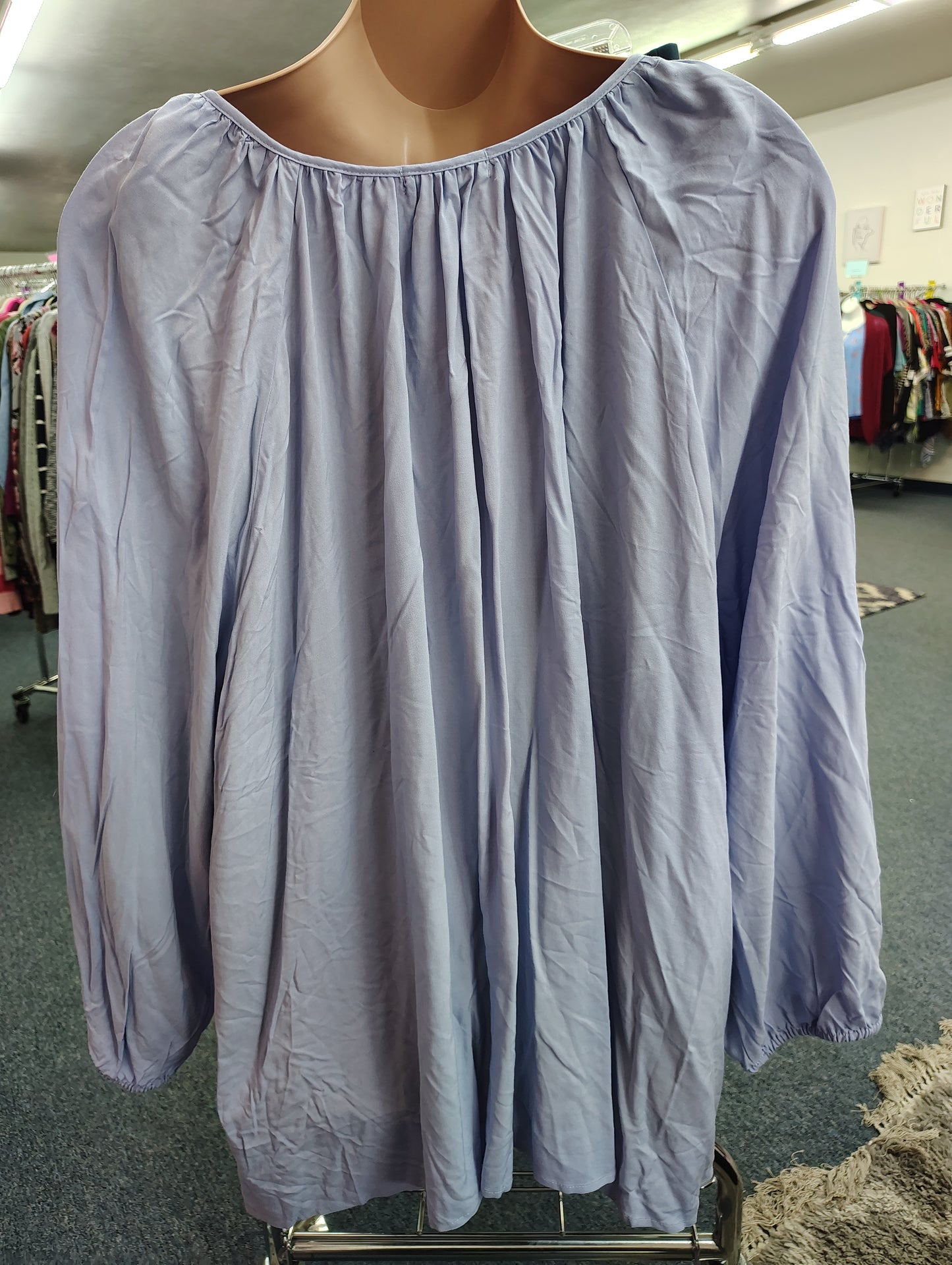 Ellos blue tie front shirt with buttons size 5x