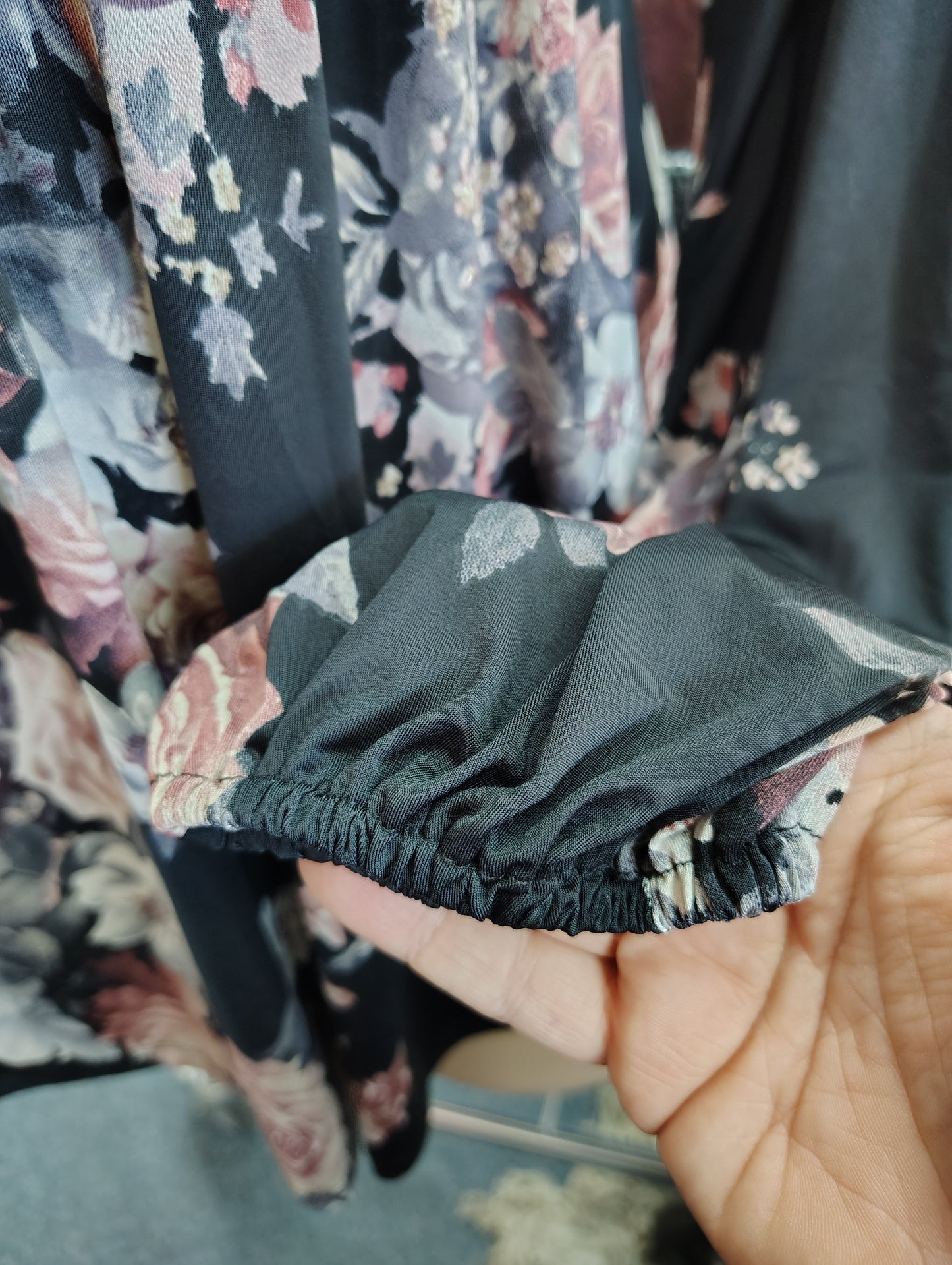 White Birch floral knit fall top size 3x