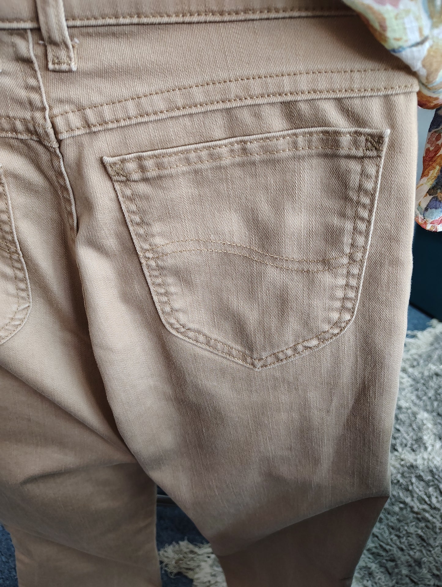 Lee relaxed straight leg tan jeans size 12