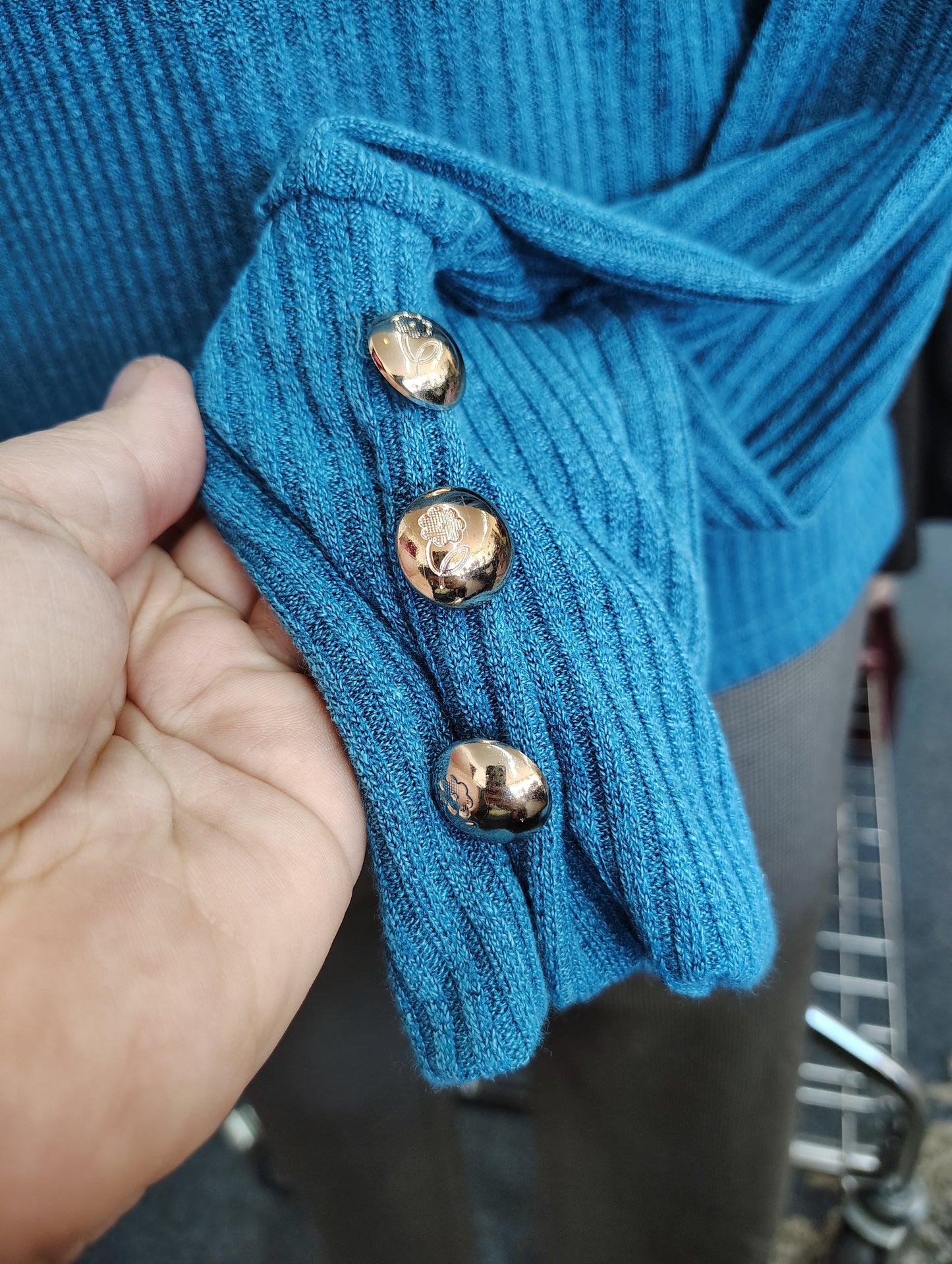 Blue cowl neck sweater size 3x