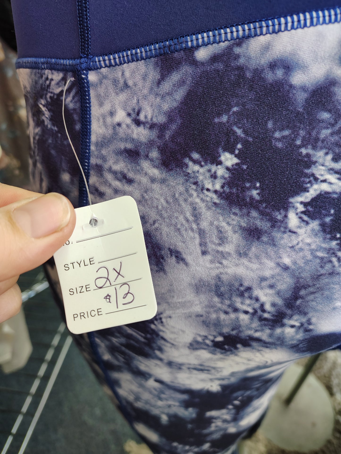 Torrid blue tie dye leggings with cutouts size 2x