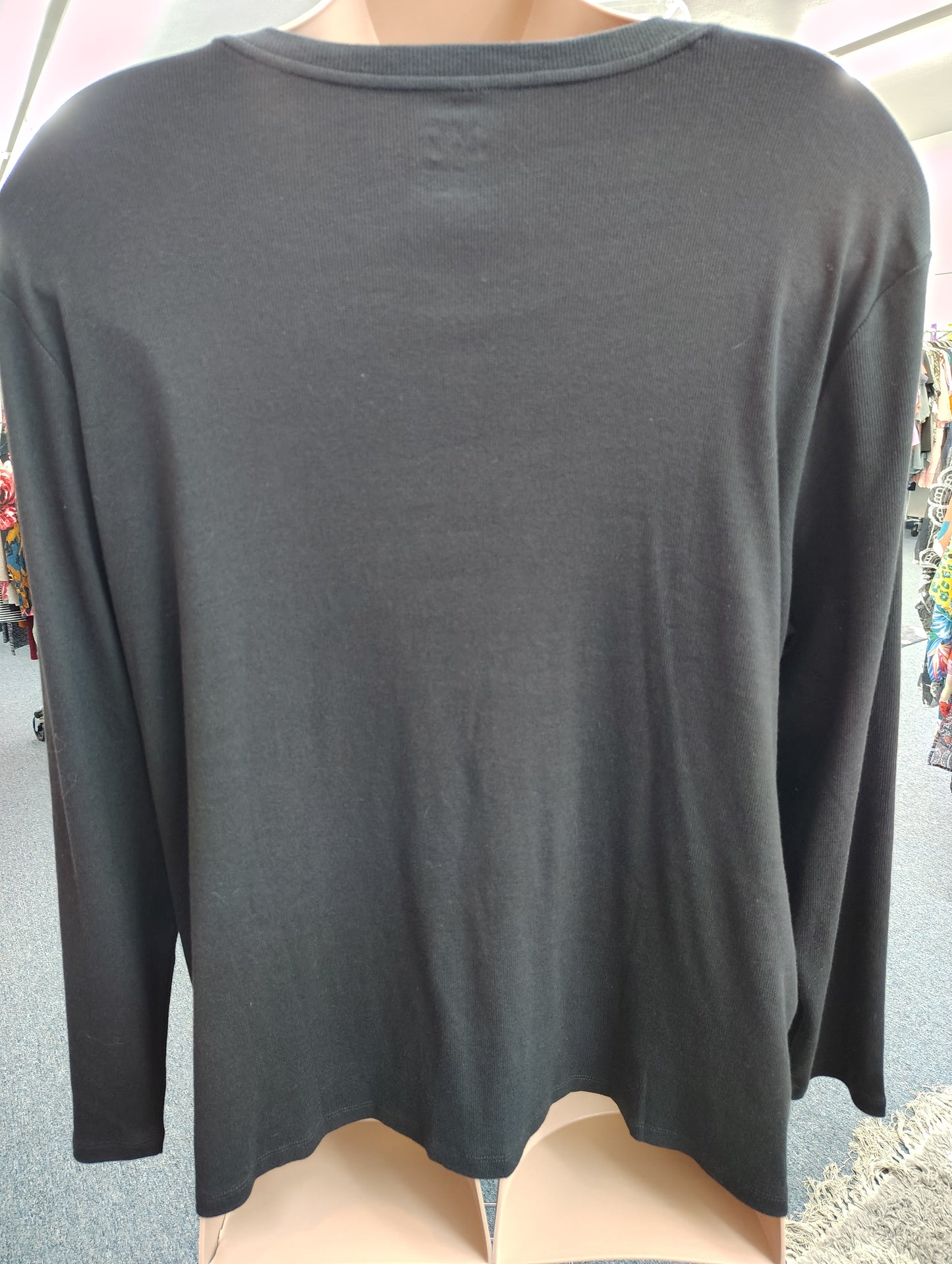Maurices black ribbed long sleeve top size 4x