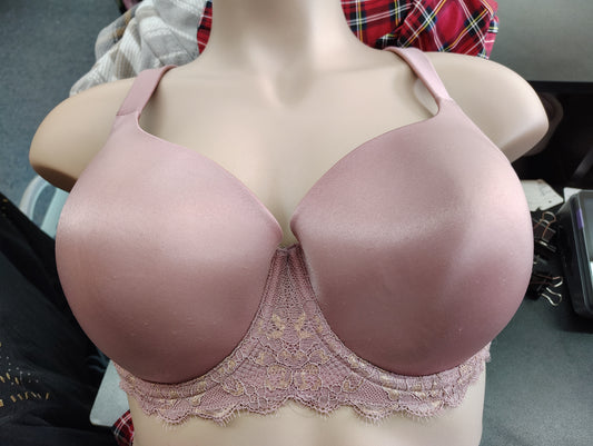Ambrielle pink lace lightly lined balconette 40DD