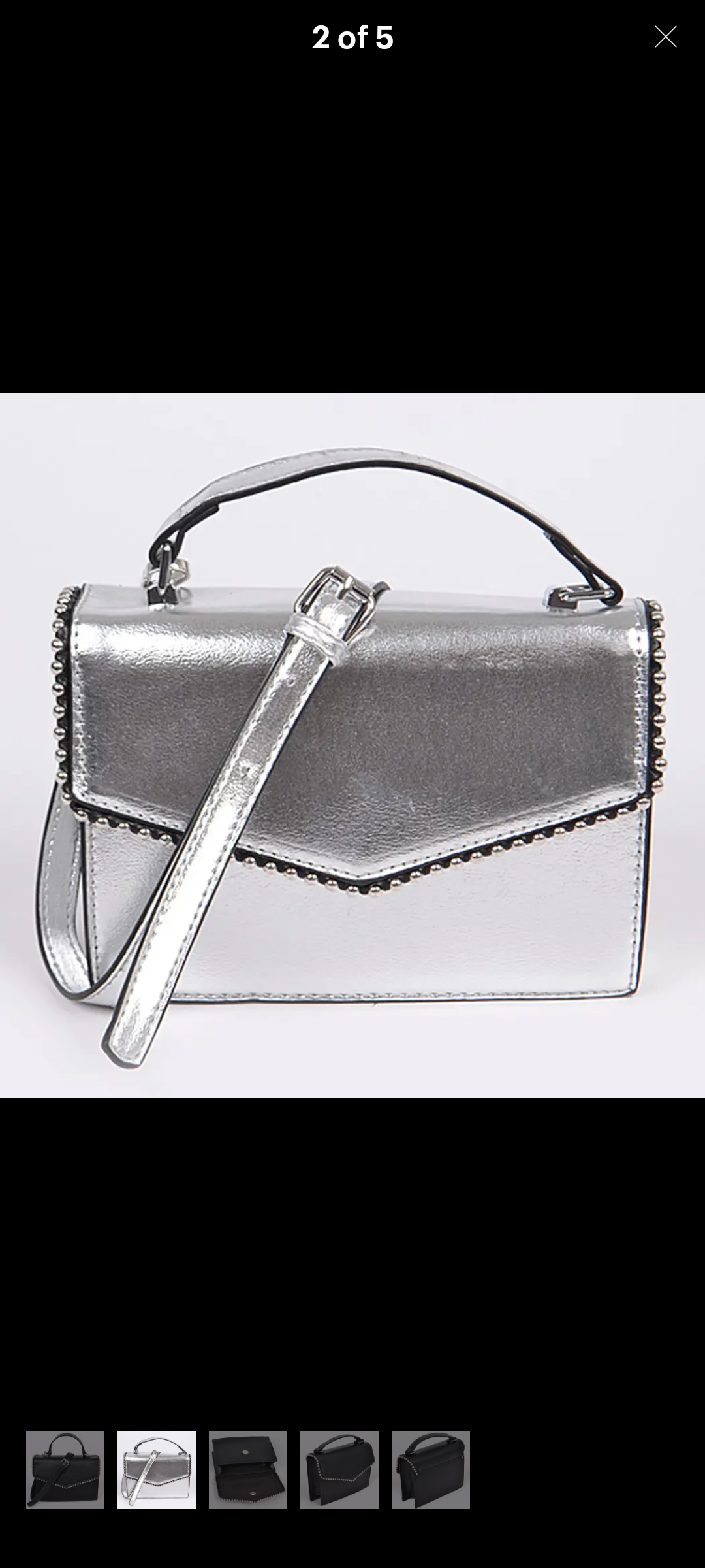 New small silver crossbody bag