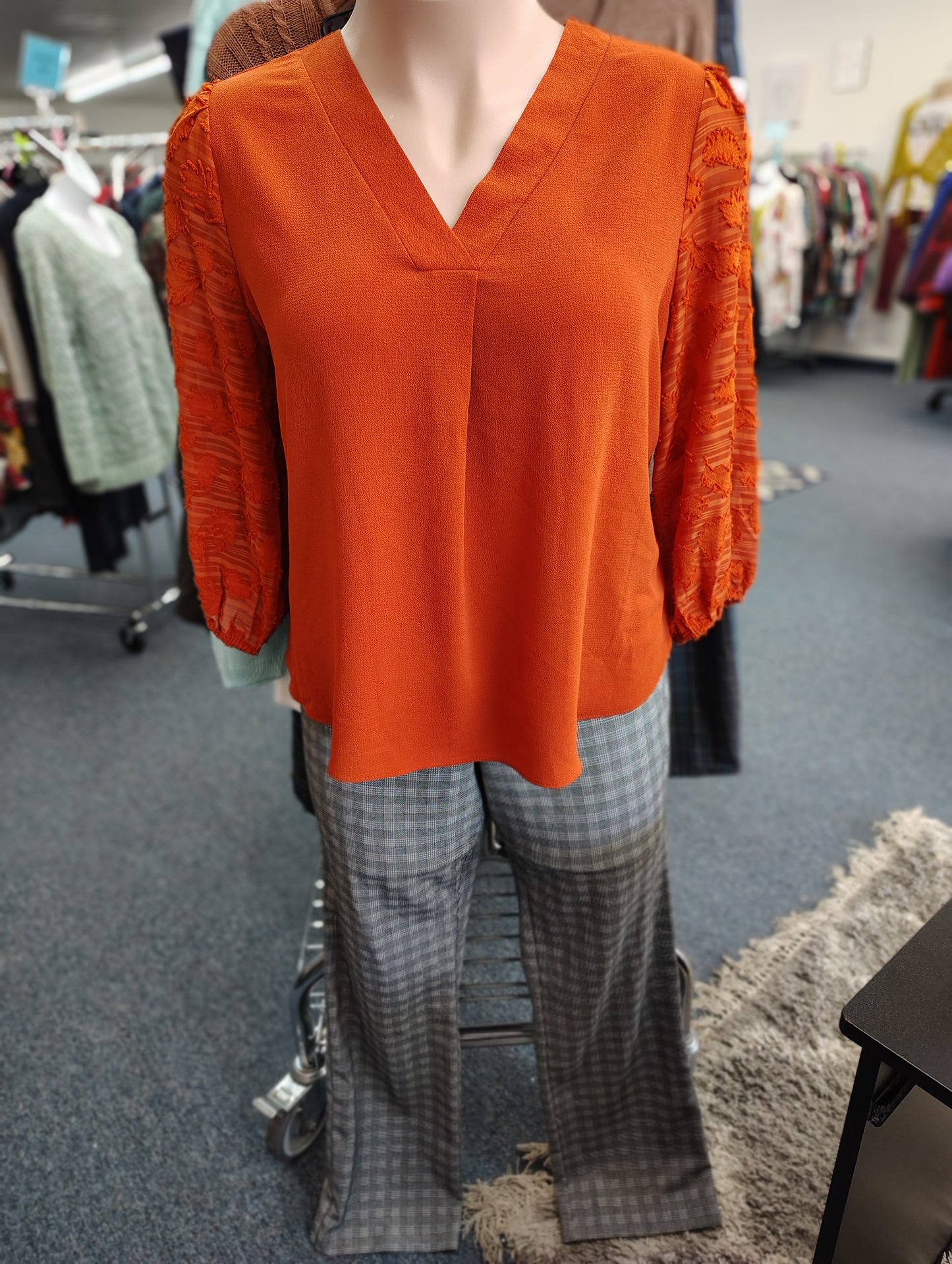 Cato orange dressy work top size xl