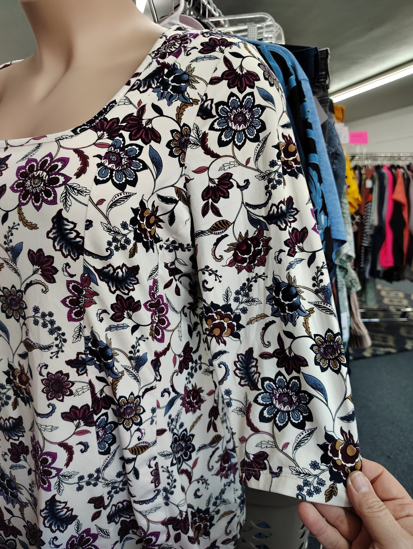 Lane Bryant floral soft top size 4x flared