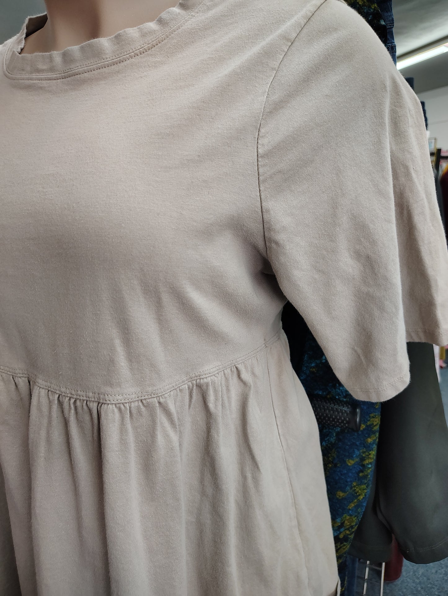 Zenana beige babydoll knit top size 2x