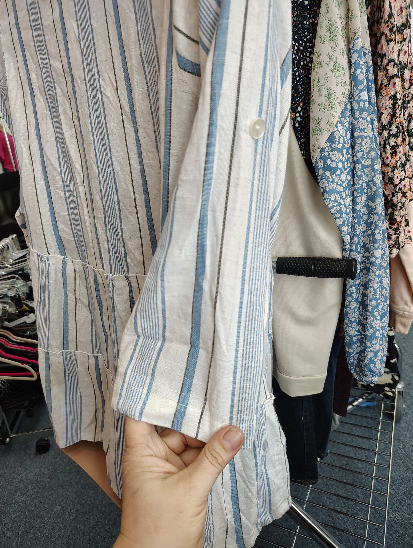 Club Z NWT tiered linen button front babydoll top size 1x