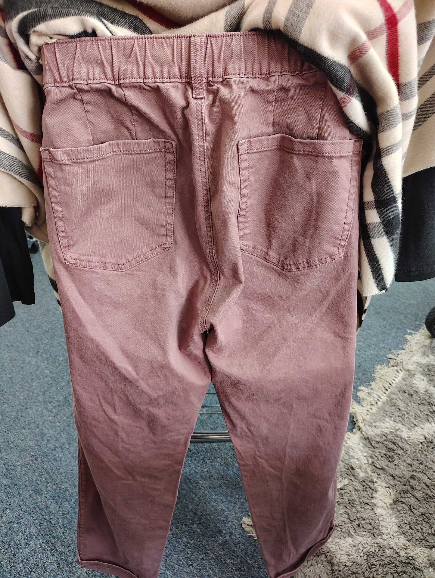 Torrid mauve pull on chino jeans tapered 2x 18