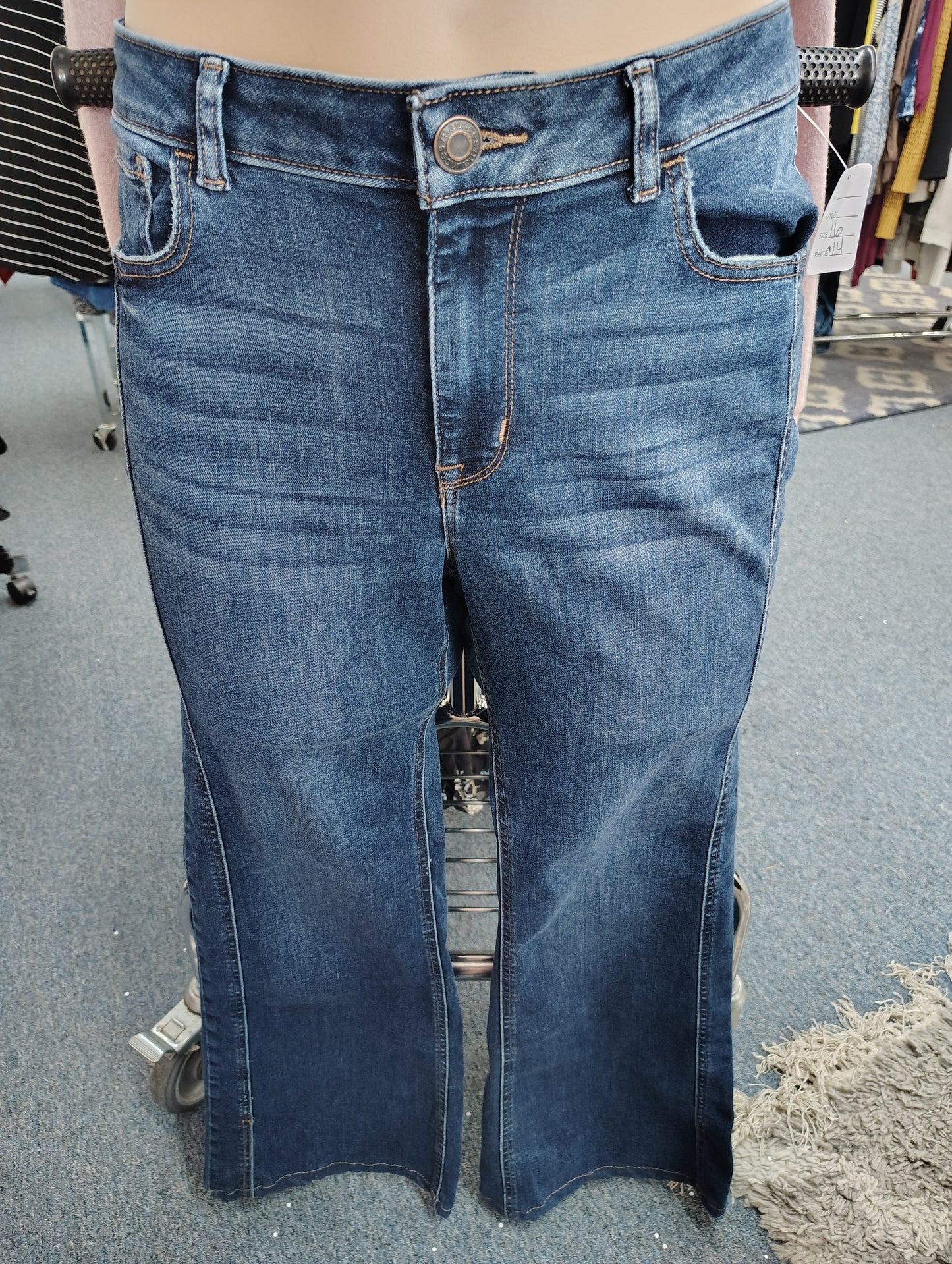Maurices M Jeans high rise flare size 16