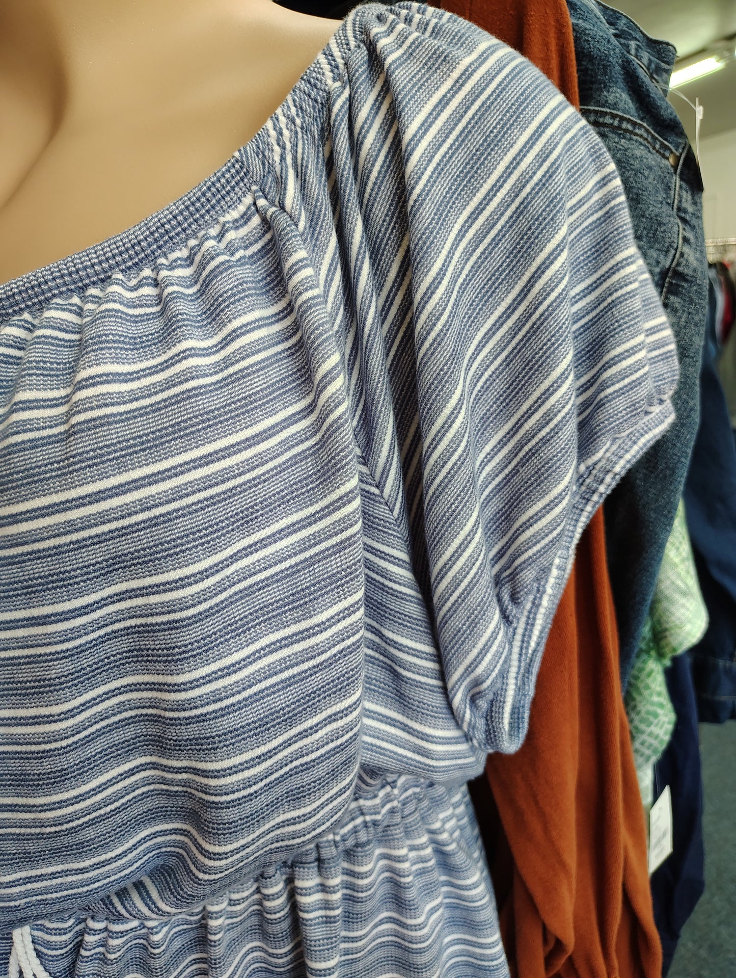 Lane Bryant babydoll stripe top 4x