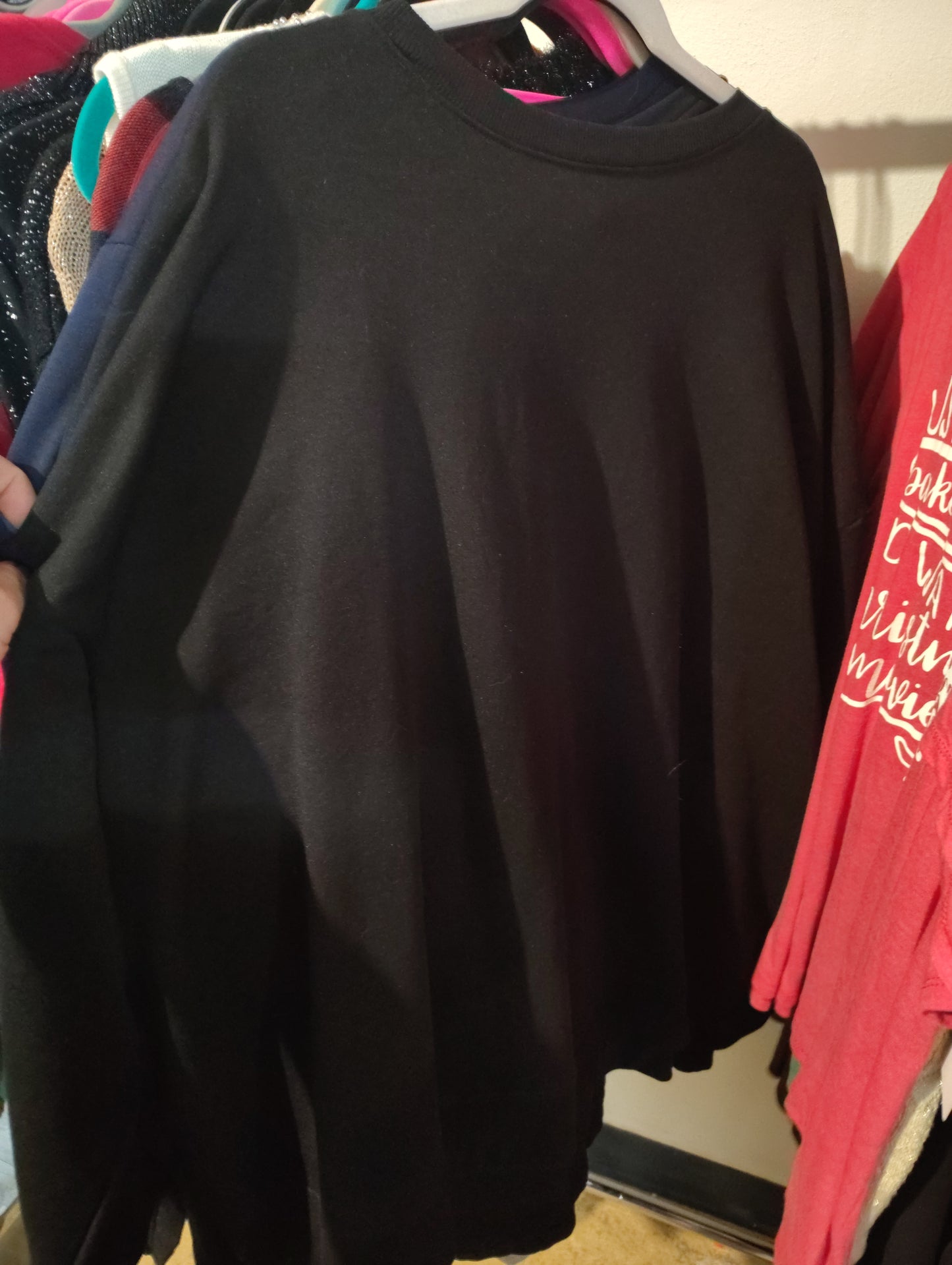 Terra & Sky black Santa sees you drinking sweatshirt 4x