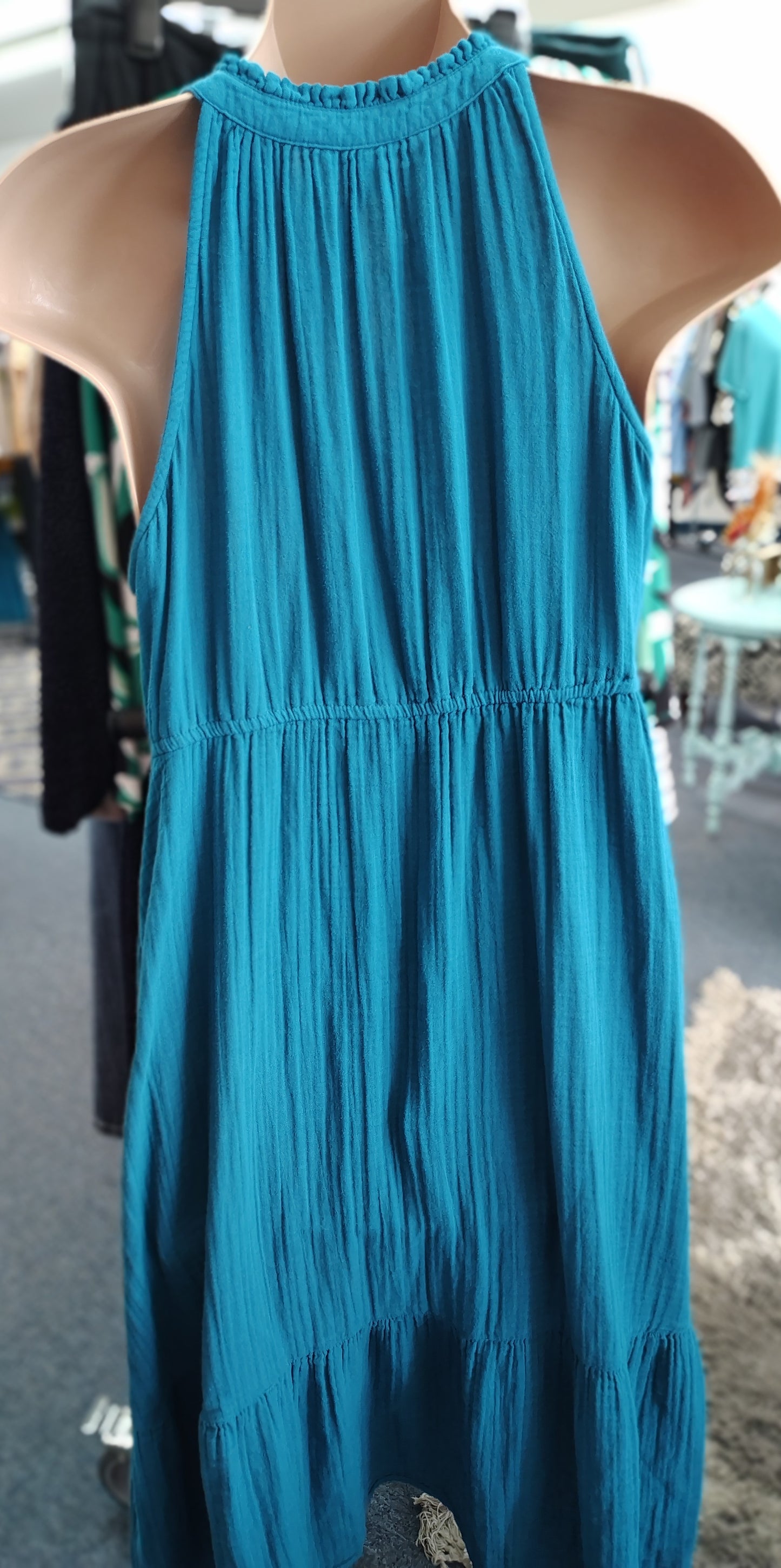 Time & Tru blue midi dress size xl