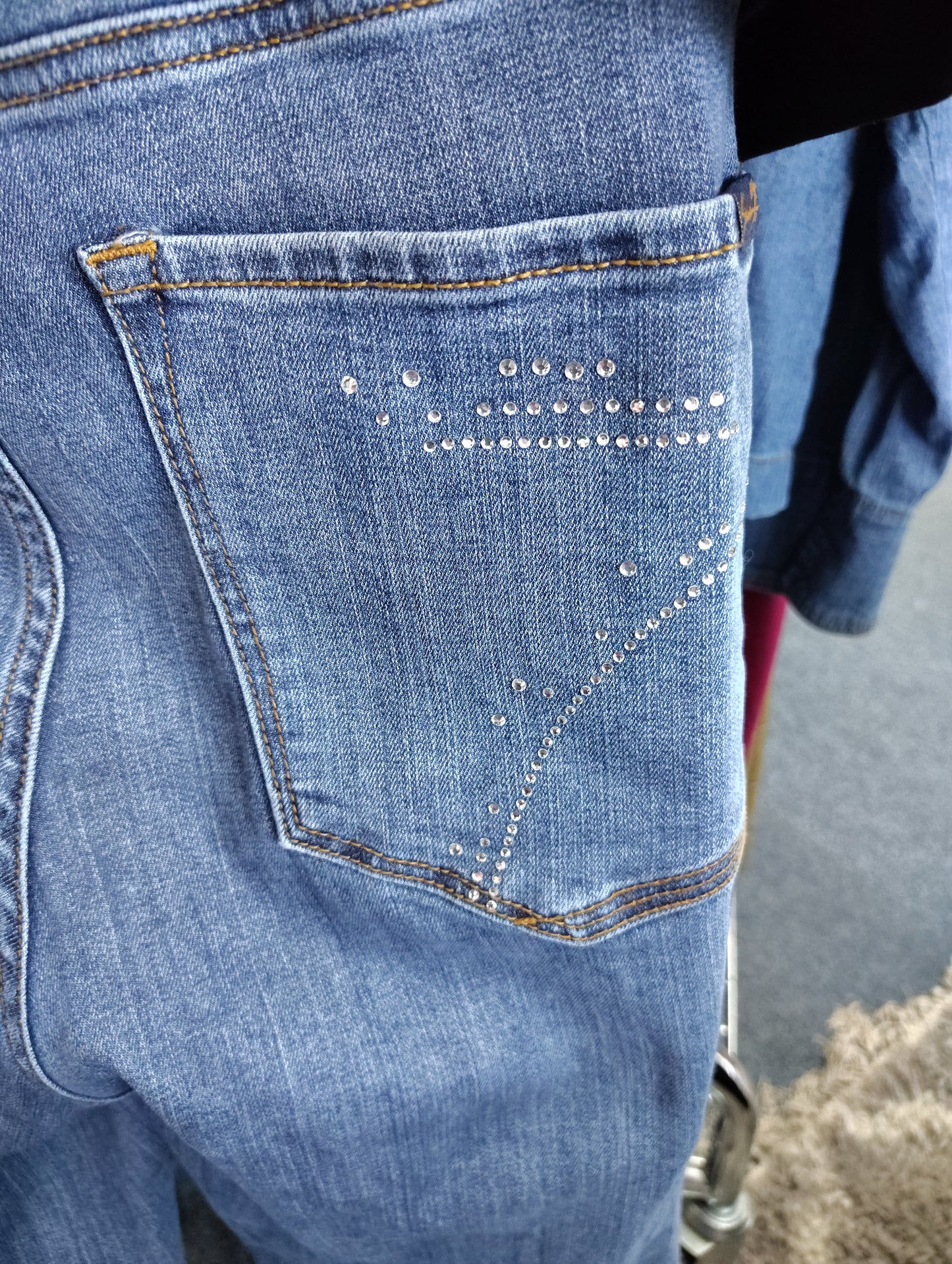 Seven flare jeans with bling embellishments size 18