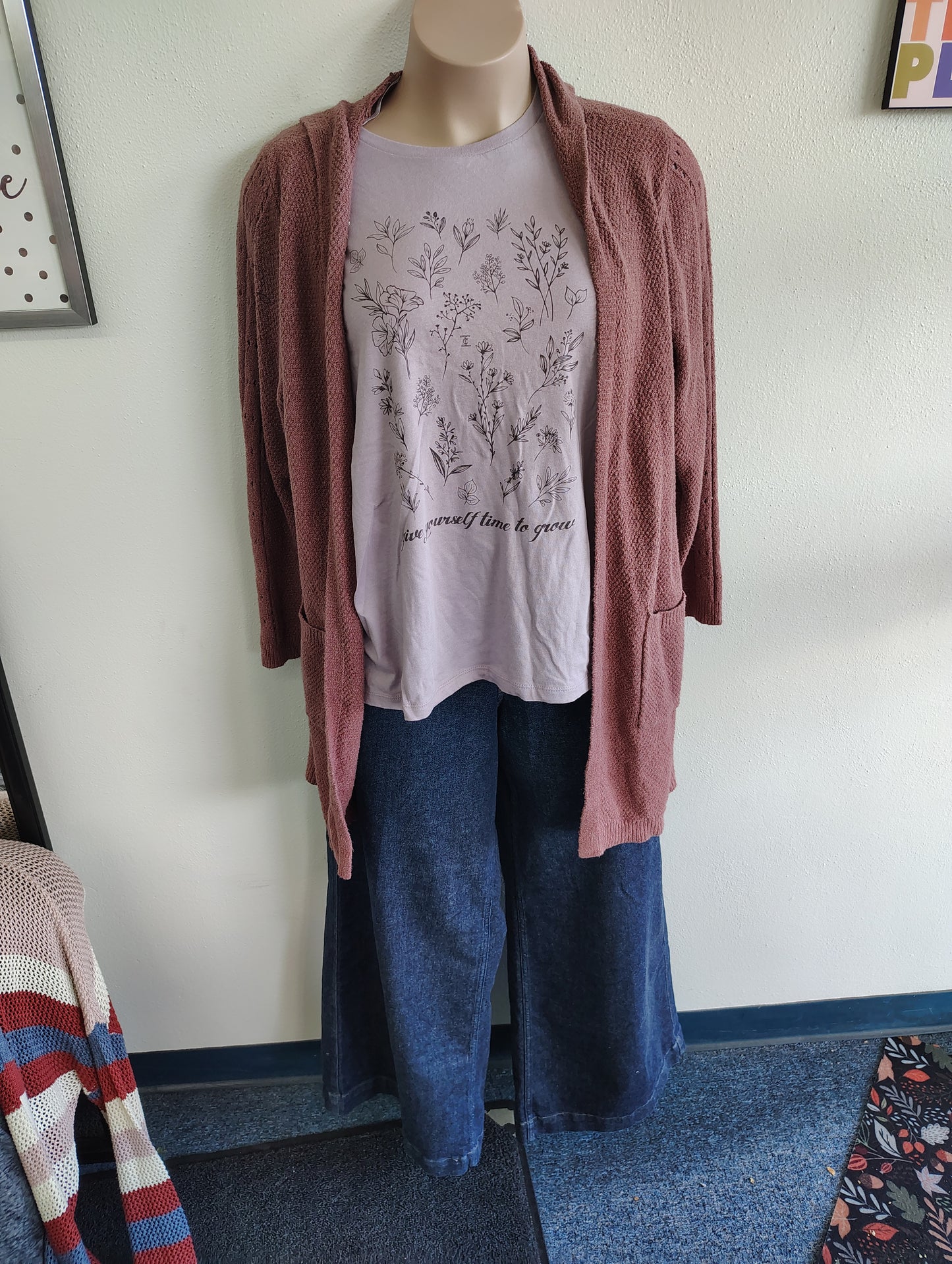 Spanx NWT dark wash super wide leg baggy jeans size 2x