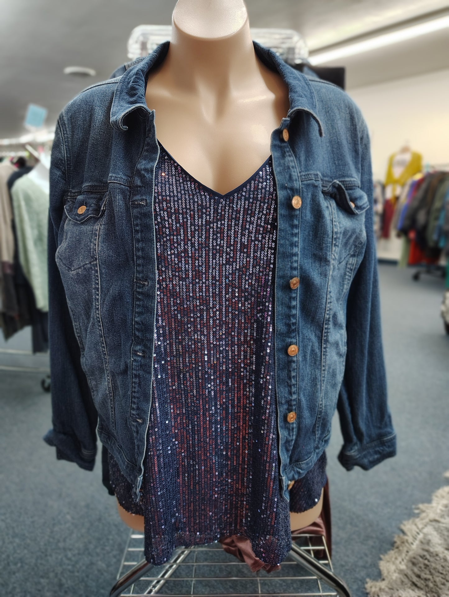 Gloria Vanderbilt stretch denim jacket size 3x