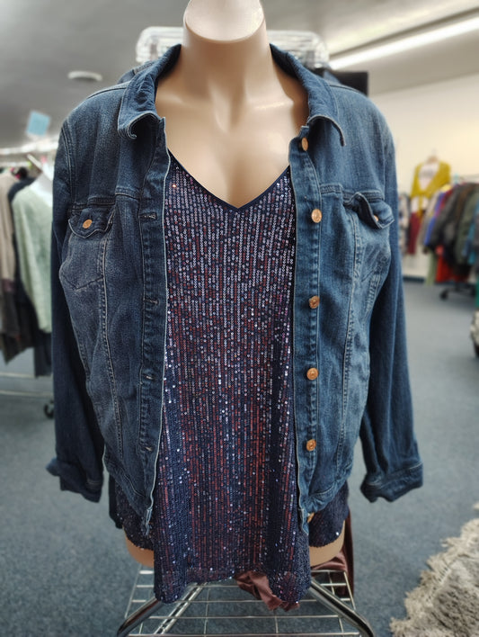 Gloria Vanderbilt stretch denim jacket size 3x