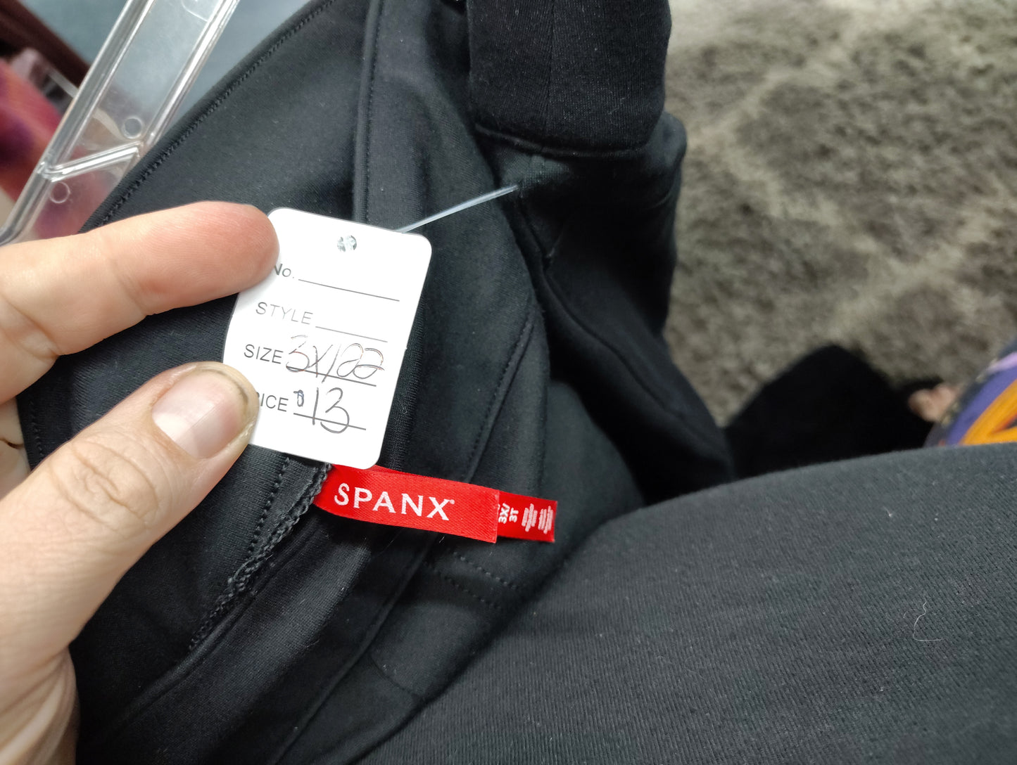 Spanx stretchy black wide leg dress pants size 3x 22