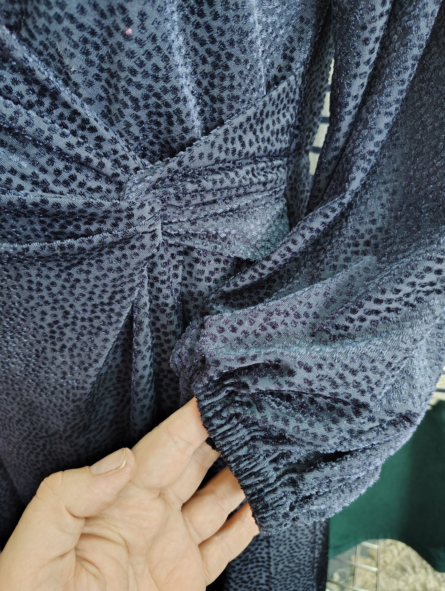 Lane Bryant velvet animal print faux wrap dress size 14