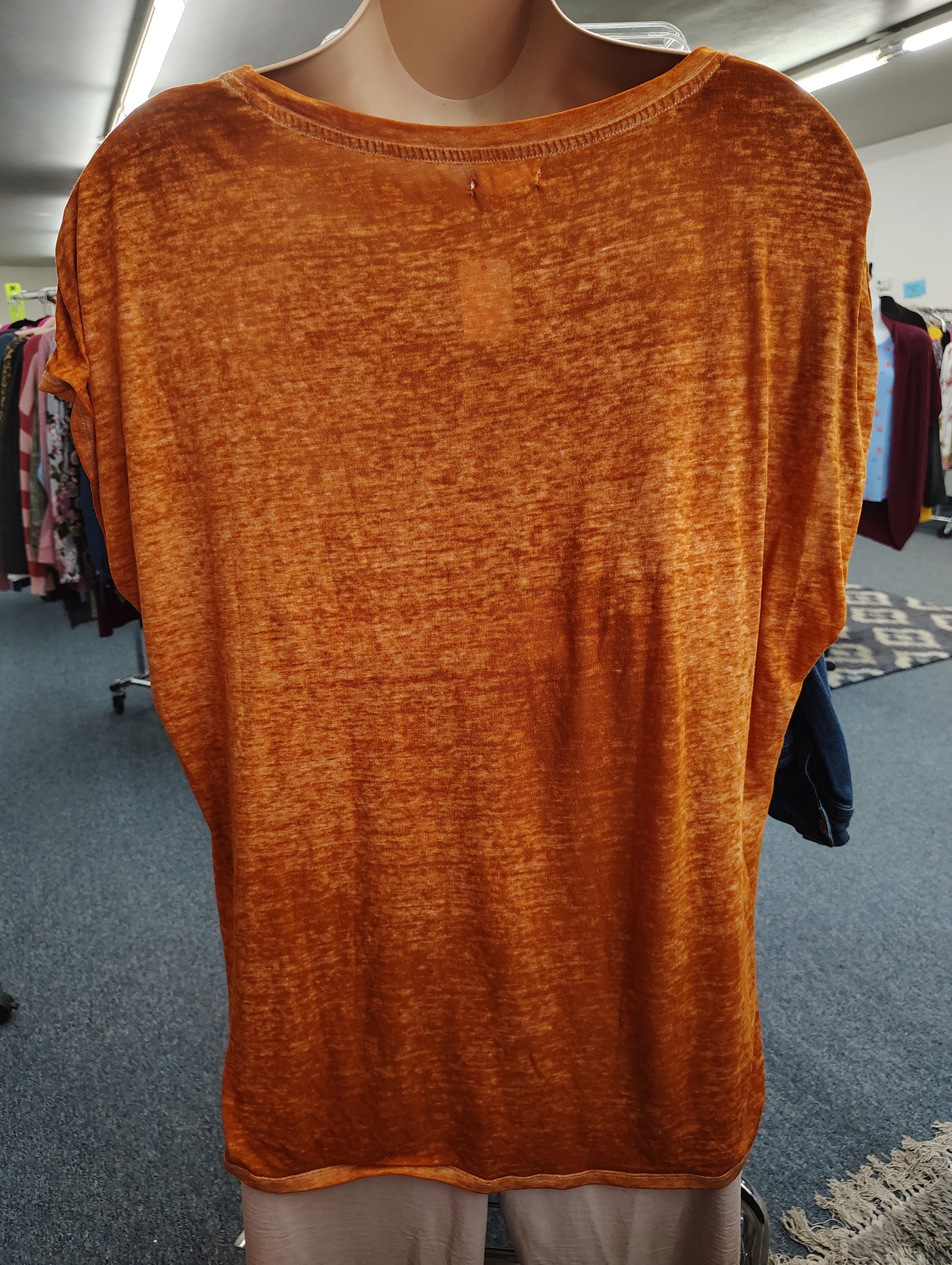 Maurices orange burnout sunset tee size 3x
