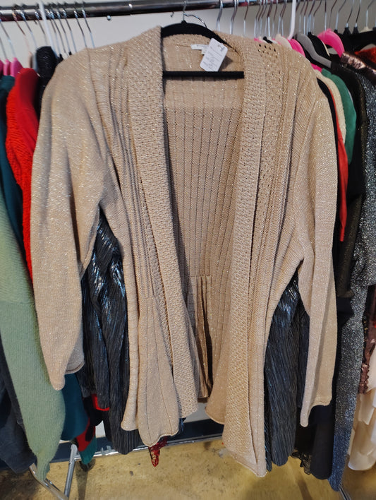 Studio Works beige sparkly cardigan size 2x
