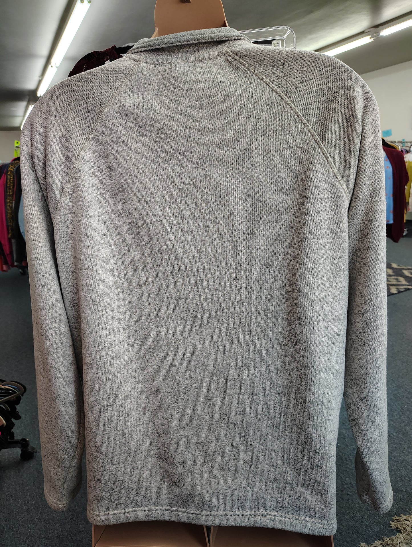 Eddie Bauer gray fleece half zip sweatshirt size xl