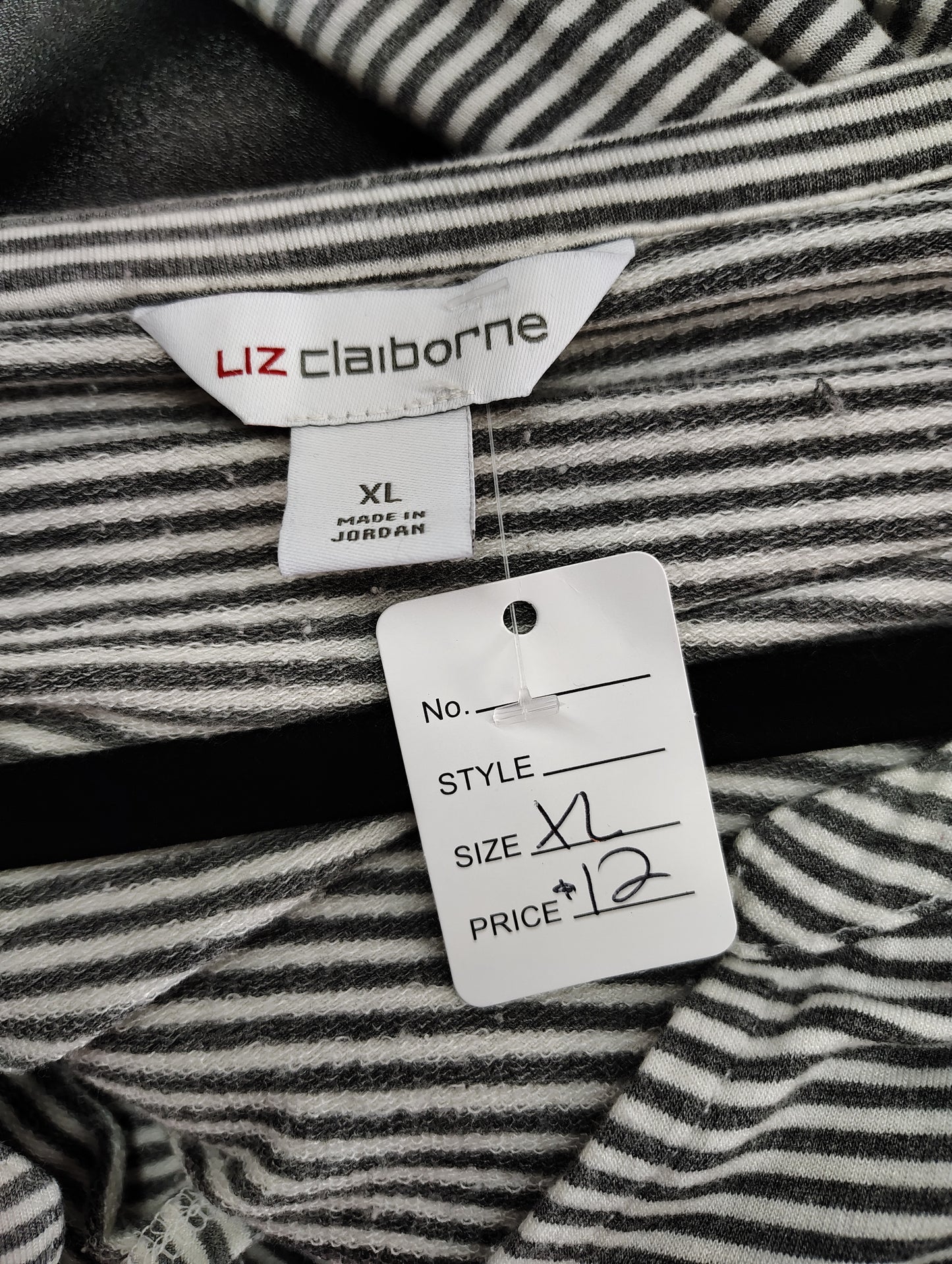 Liz Claiborne striped soft top size XL