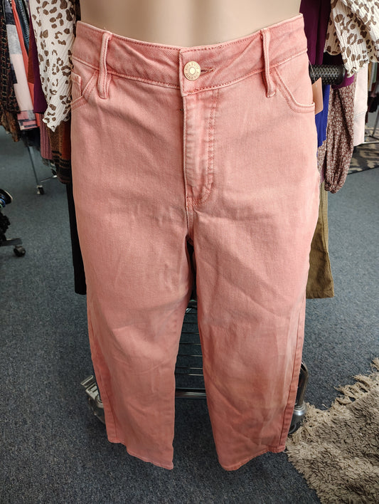 Ava & Viv salmon colored straight leg ankle jeans size 14w