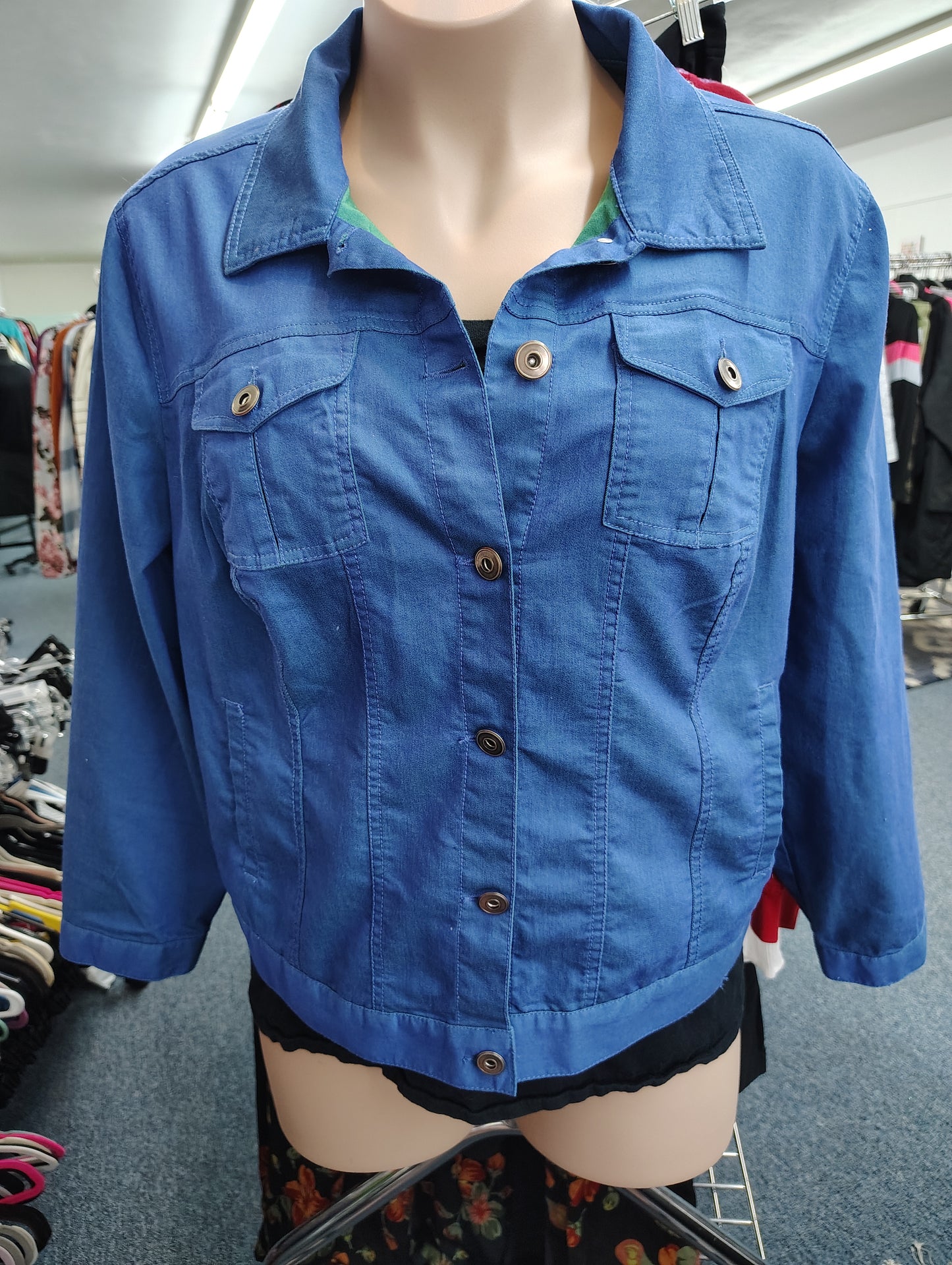 Roz & Ali blue denim jacket size 22/24 3x