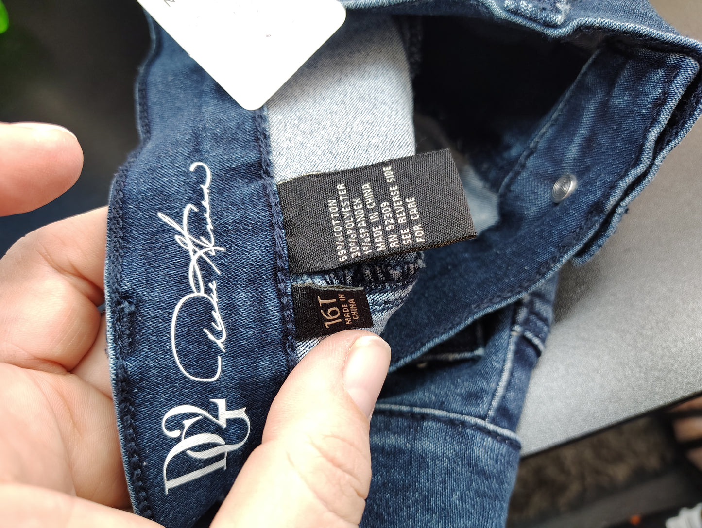 Diane Gilman cropped floral print jeans size 16 tall