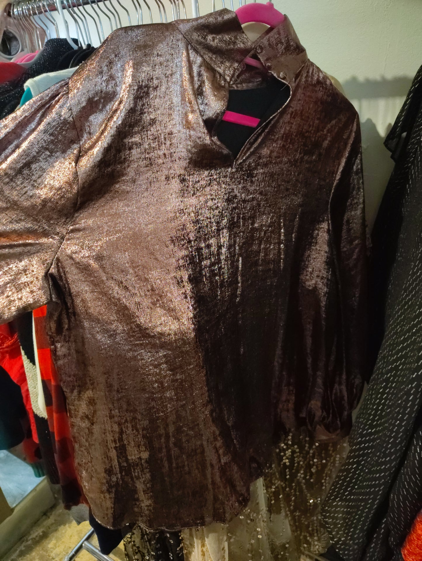 Ryegrass shiny rose gold bow holiday to size xxl