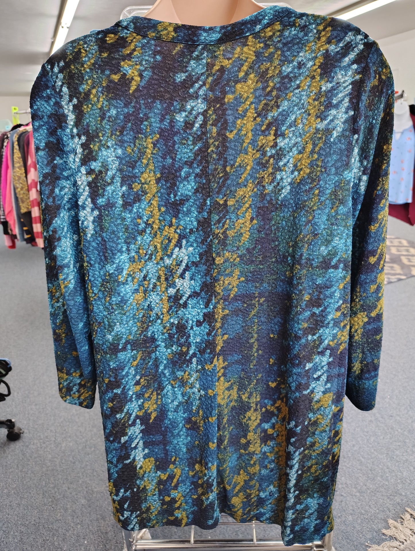 Catherines argyle print fall top size 2x