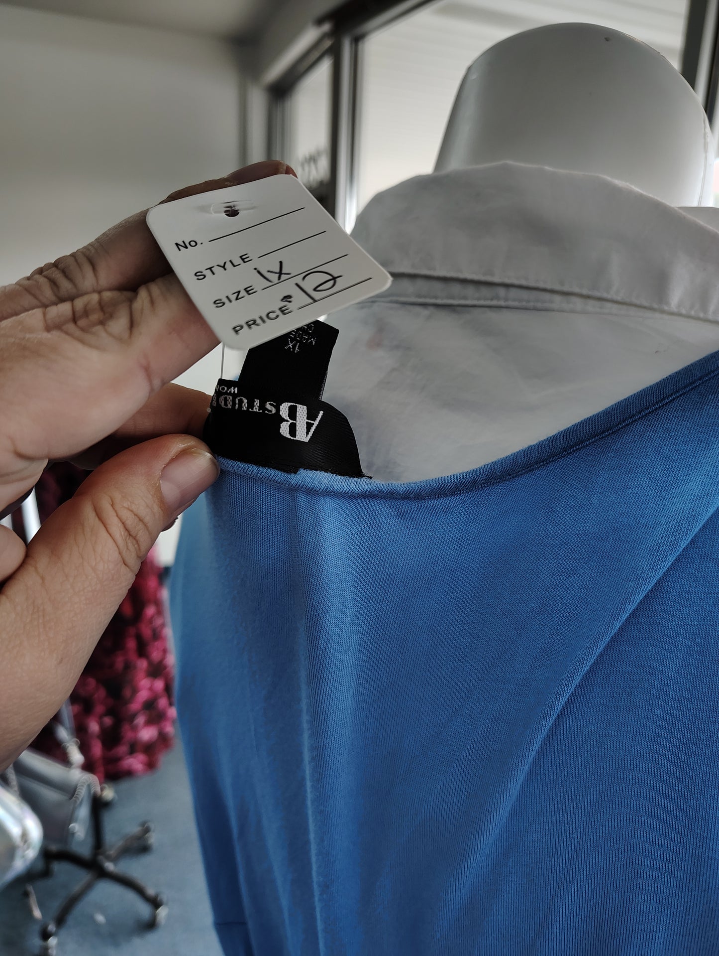 AB Studio blue bib top size 1x