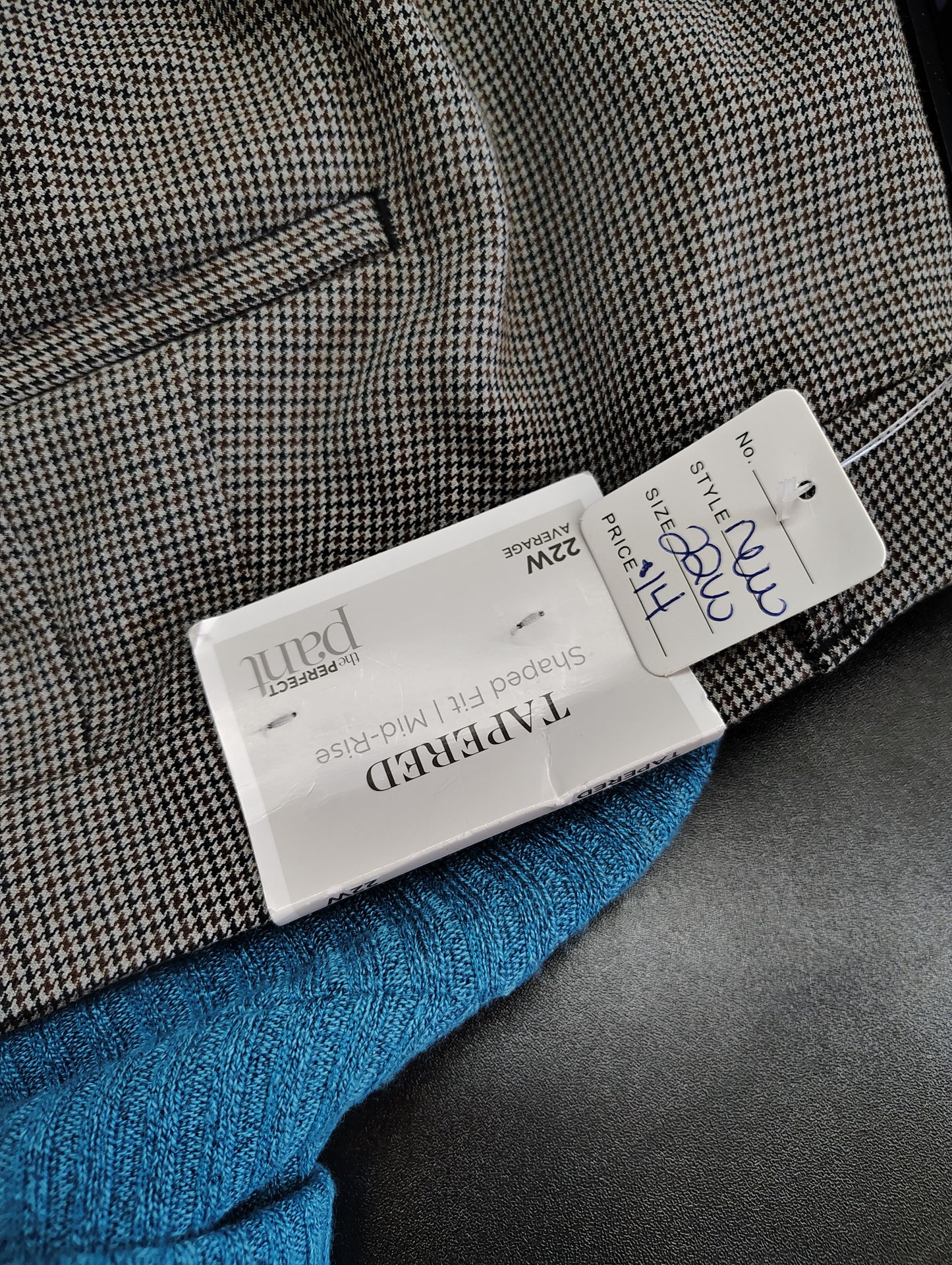 CJ Banks plaid NWT dress pants size 22W tapered leg