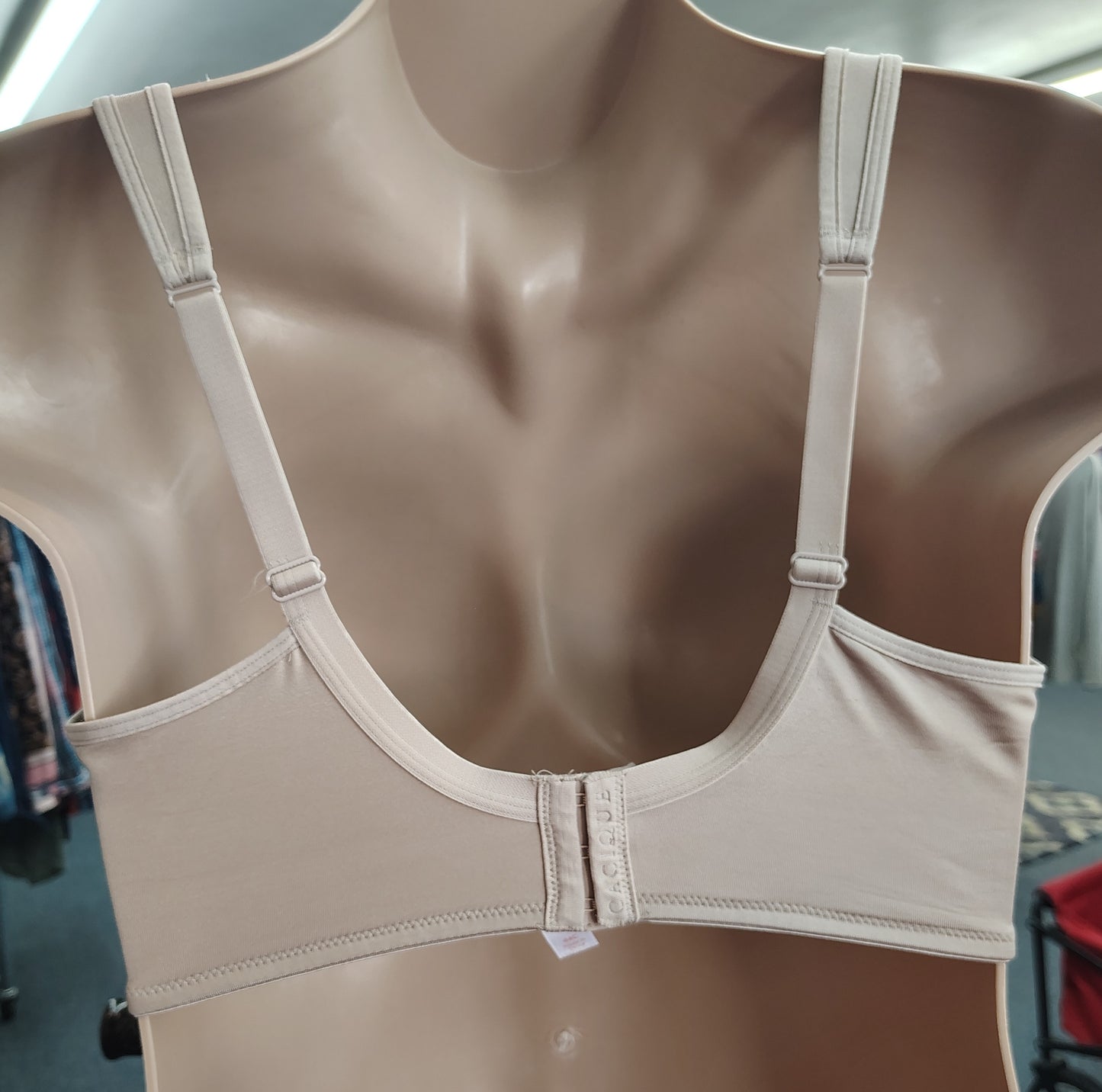 Cacique lightly lined balconette nude with lace size 44C