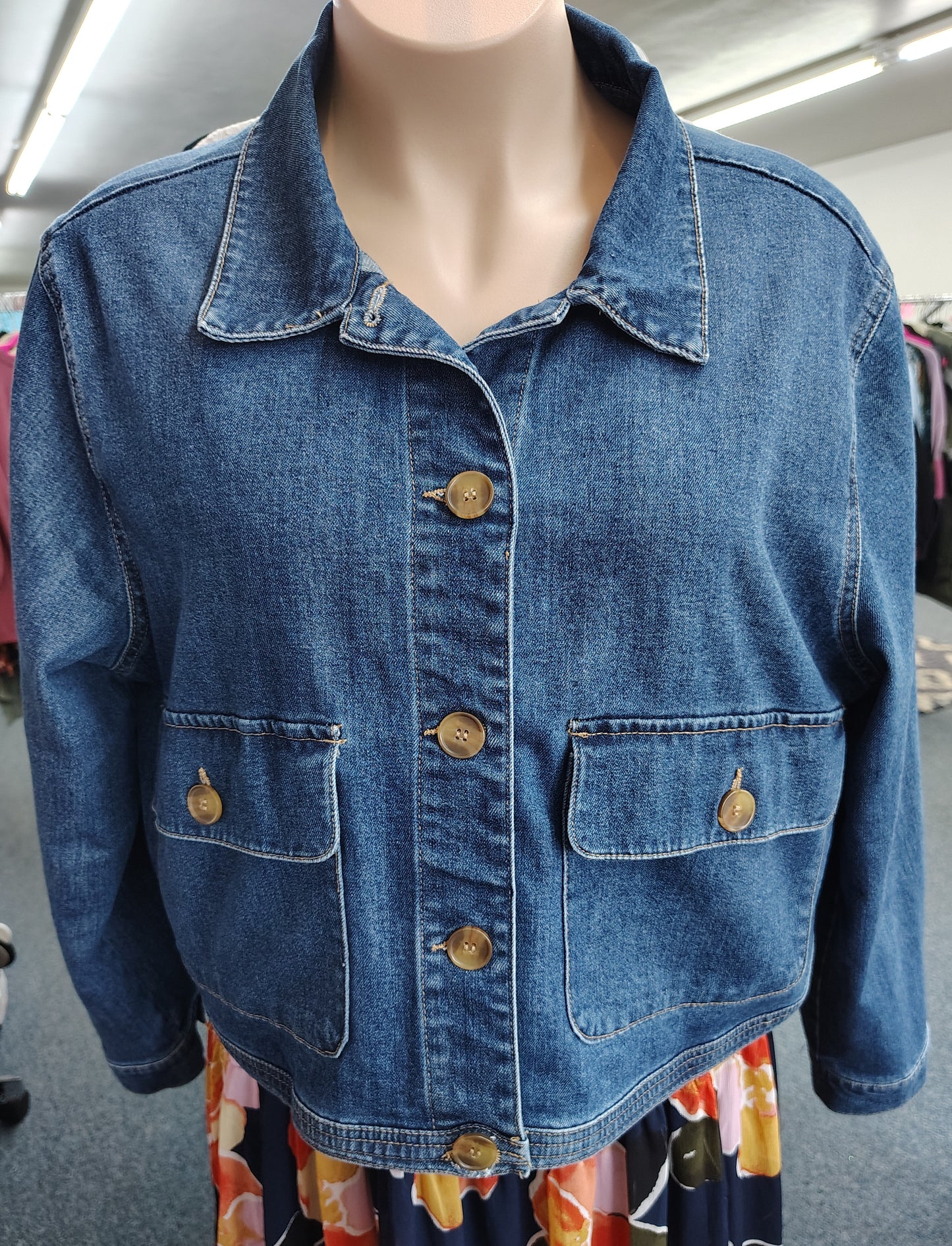 Rachel Zoe boxy denim jacket size 2x oversized