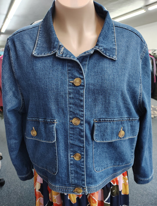 Rachel Zoe boxy denim jacket size 2x oversized
