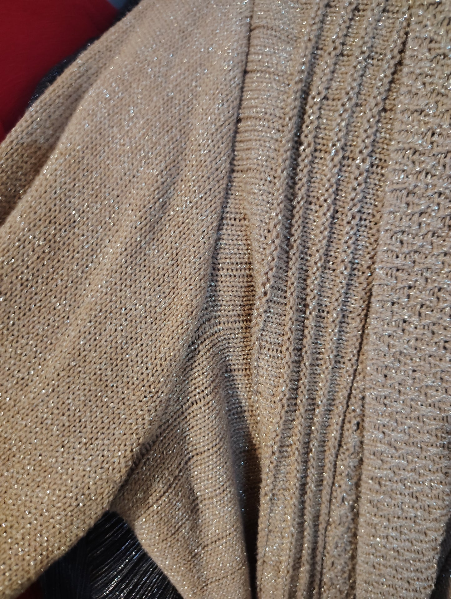 Studio Works beige sparkly cardigan size 2x