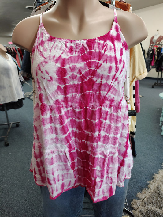 Torrid tie dye tiered sleeveless top size 1x