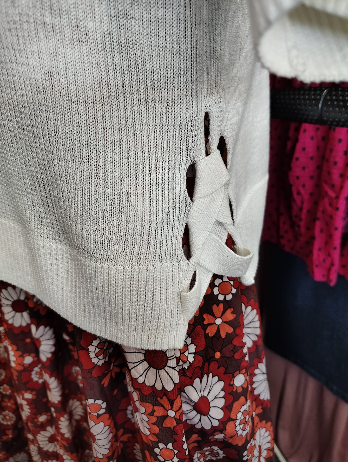 Maurices cropped white cardigan sweater size 1x