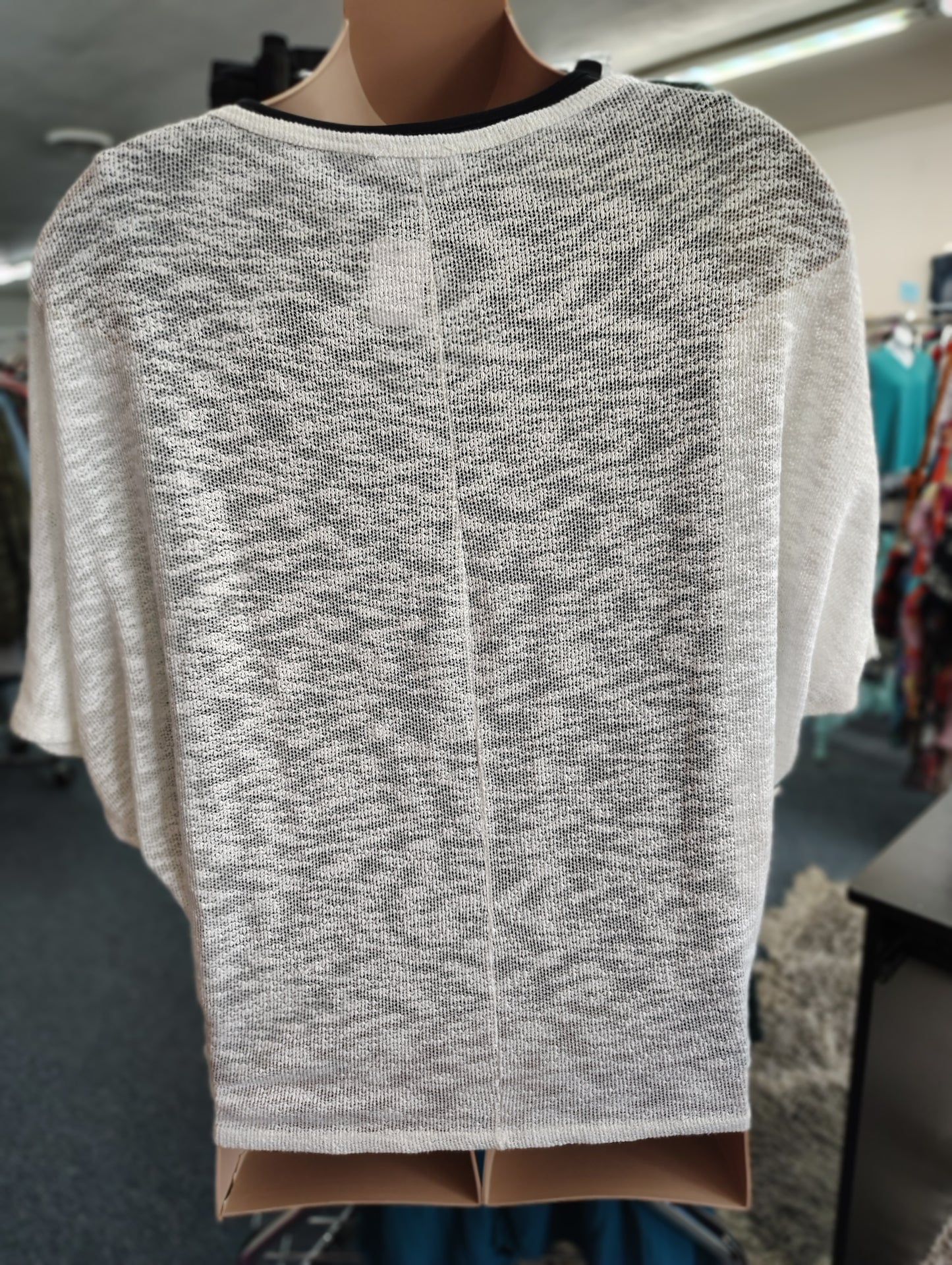 White semi sheer Desert sweater top size xl