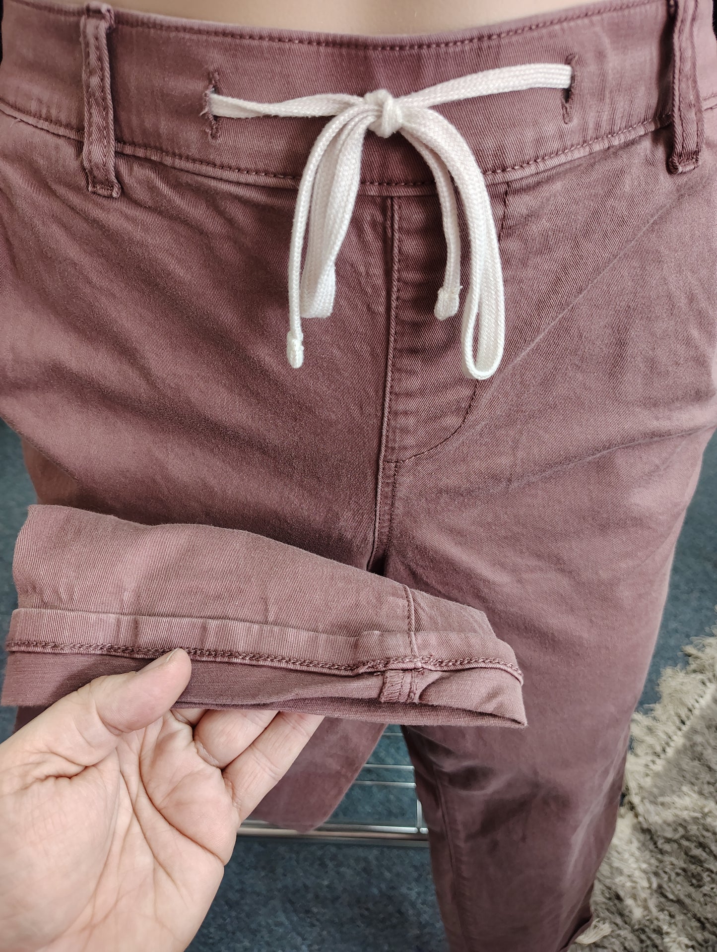 Torrid mauve pull on chino jeans tapered 2x 18