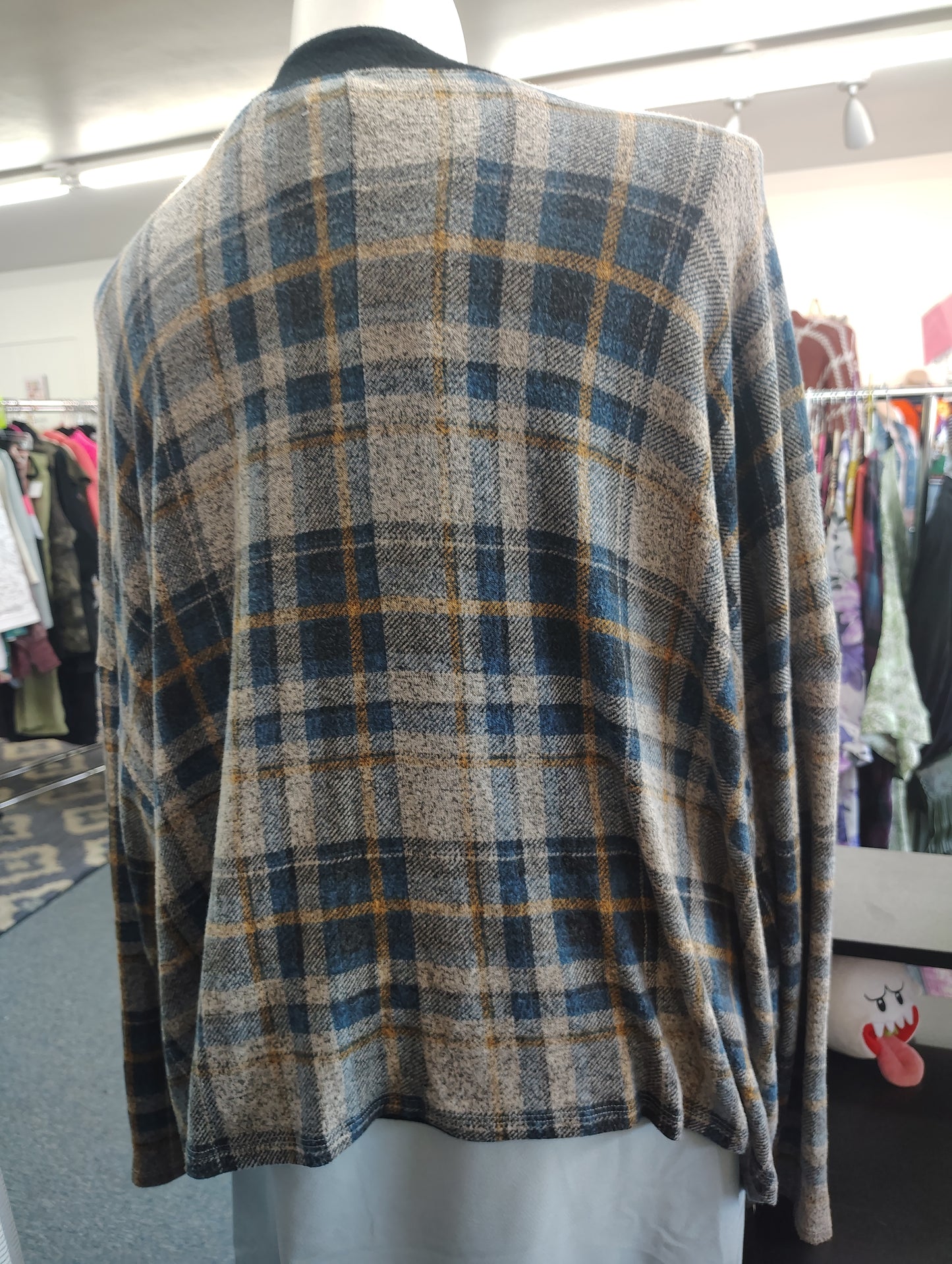 Maurices plaid cardigan size 4x