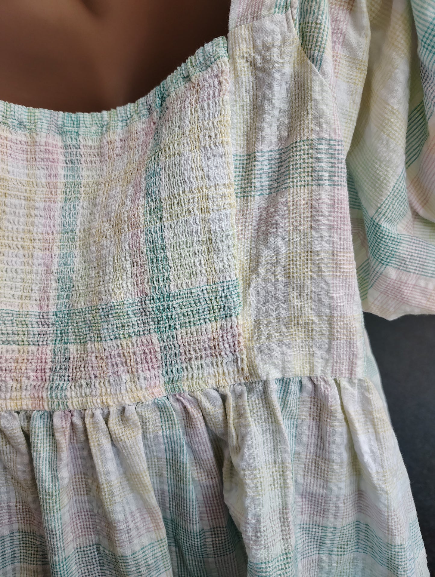 Old Navy plaid babydoll crop top size 4x