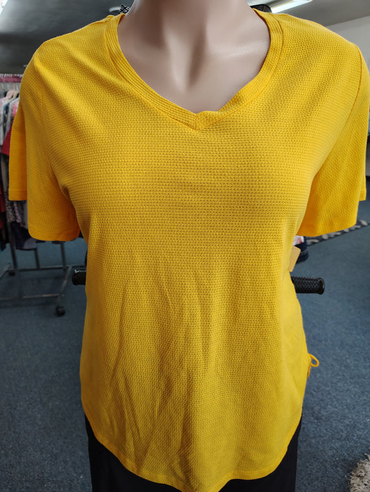 Pro Player yellow ruched side athletic top size 3x