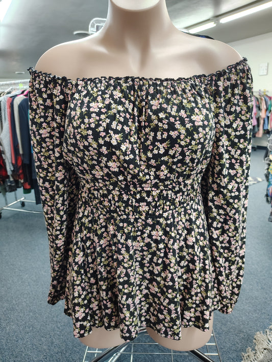 Torrid floral off the shoulder babydoll top size 5x