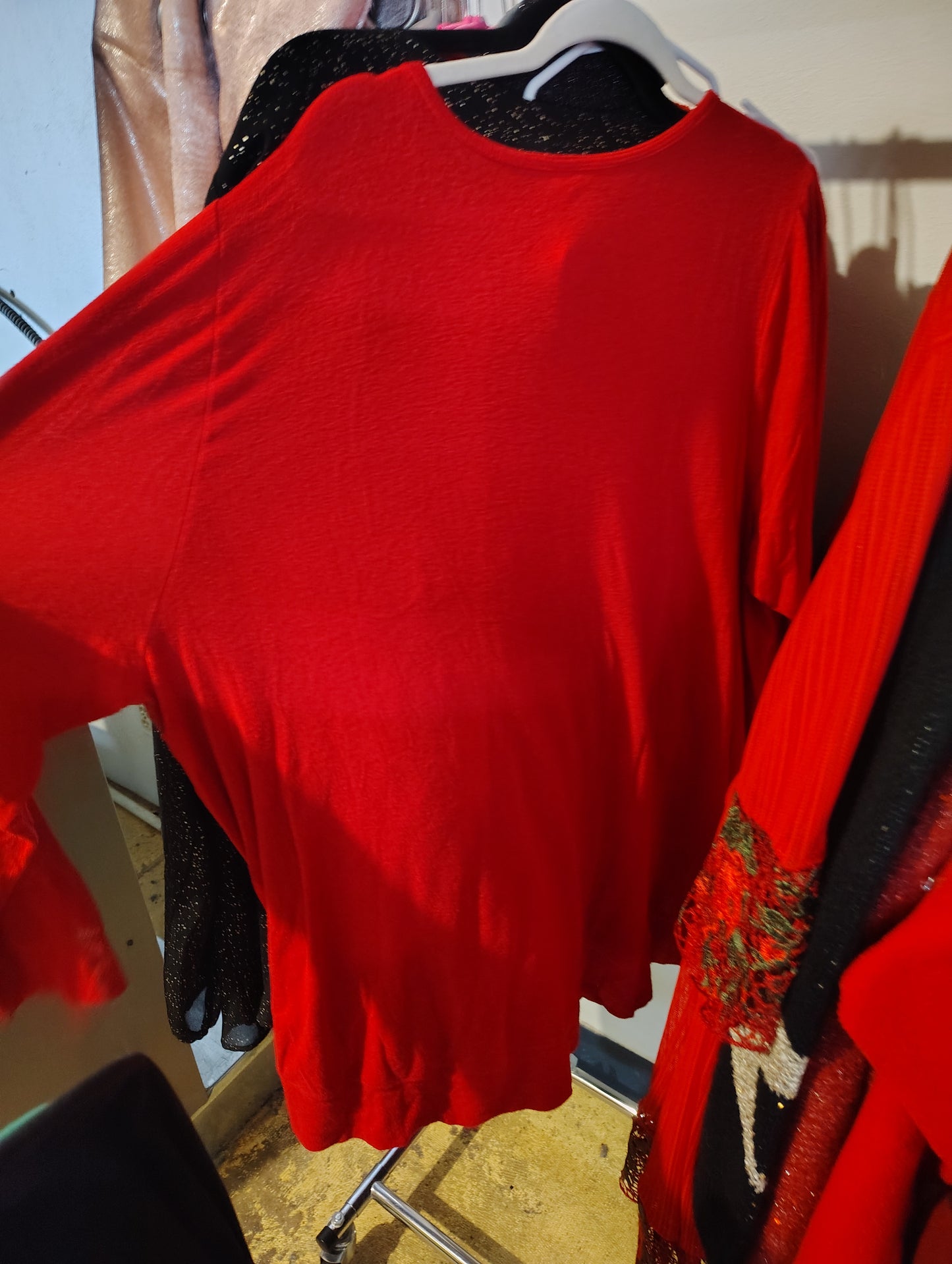 Sleep by Cacique red Mistletoe Christmas top size 3x