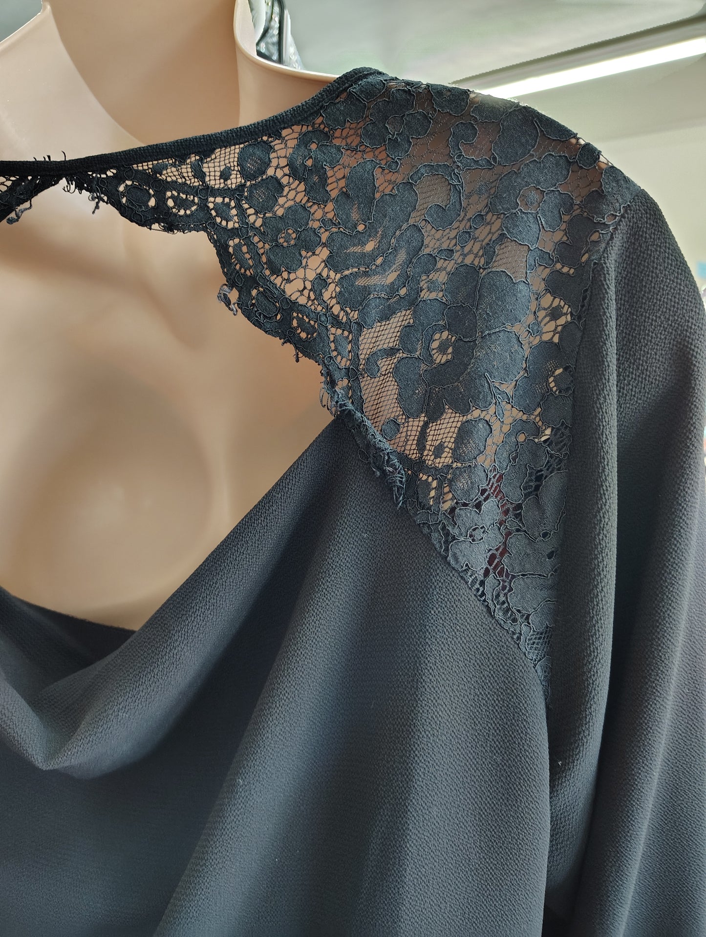 Torrid black lace back dressy top size 3x