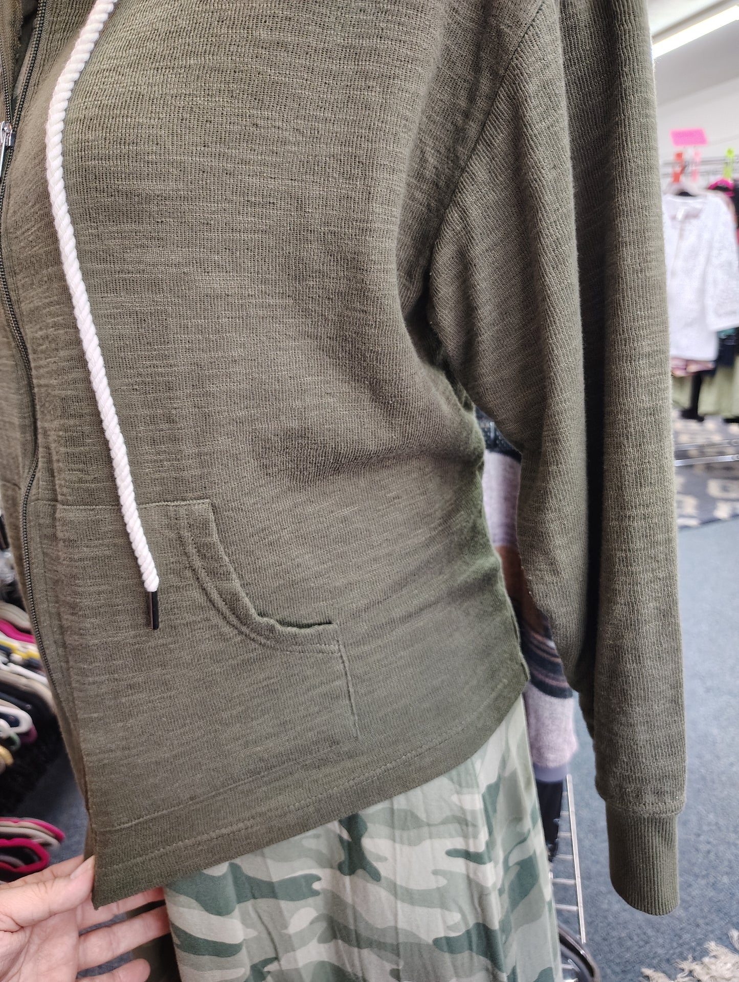 Maurices green hoodie with zip front size 1x